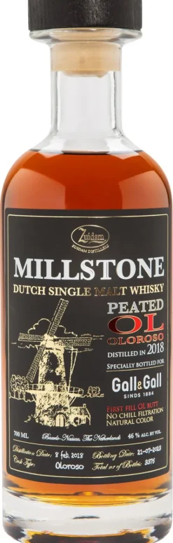 Millstone Single Malt Peated Oloroso 2018 Gall&Gall Editie