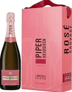 Piper-Heidsieck Rose Suavage 2 glazen cadeauverpakking