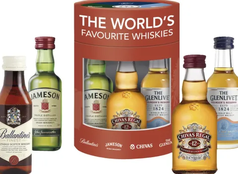 The World's Favourite Whiskies Cadeaupakket met 4 mini's