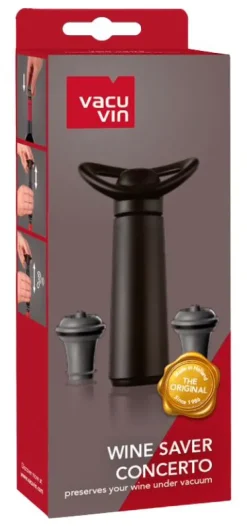 Vacu Vin Wine Saver Concerto Zwart