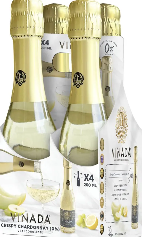 VINADA Crispy Chardonnay Mini 4x200 ml Cadeaupakket